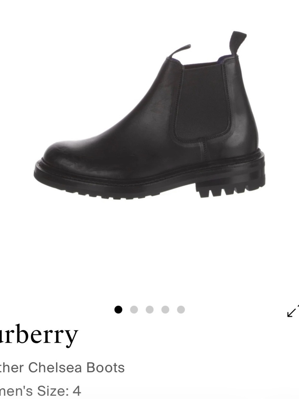 Burberry Black Leather Chelsea Boots - Women